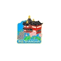 Σουβενίρ μαγνήτης Shanghai Yu Garden με ροζ λωτό και παραδοσιακή κινεζική σχεδίαση - Στυλ Κήπου Yu (BXT0014-3)