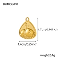 Pendentif panda endormi en acier inoxydable doré avec dimensions et poids indiqués - Pendentif en Forme de Panda Dormant Doré(BP48064D0) / Or