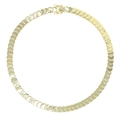 Collana a luna dorata minimalista con maglie circolari piatte e chiusura a scatto quadra - Collana 41CM / Oro