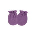 Violet soft knit newborn anti-scratch mittens with elastic wrist design for infants - Dark Purple (Elastic Anti-Scratch Mittens)