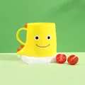 Bicchiere per spazzolino bimbi giallo creativo con dinosauro e manico per bambini - 201-300ml / Giallo