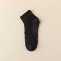 Calze da casa nere in pile corallo con gommini antiscivolo in silicone sulla suola - Nero