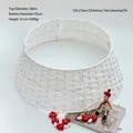 Base para árbol de Navidad tejida blanca 65cm para árboles de 1,2m a 2,1m - L / Blanco