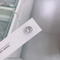 Octagon cut clear crystal stud earring with 8mm silver surgical steel base - Single Piece / White