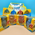 Braun Gorilla Anti-Stress-Spielzeug mit dehnbarer Gummistruktur für Kinder und Erwachsene - Kleiner Muskel-Gorilla (130g) Einzelner Farbkasten / Grau/Blau/Rot/Braun