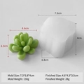 3D succulent cactus silicone mold for DIY candles and resin crafts with white finish - Succulent H-0566