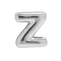 Polished silver 18k finish letter Z bubble charm for DIY bracelet jewelry - Silver Letter-Z