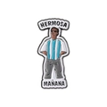 Pin de esmalte de Pepe Argento con rayas azules y blancas y gafas de sol - Personaje de Dibujos Animados con Gafas de Sol (QHXZ3321)