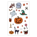 Cartoon Halloween temporary tattoos with pumpkins and ghosts, model EC-813 for kids - Halloween Elements Collection (EC-813)