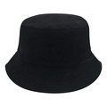 Sombrero de pescador en pana negra para mujer con textura de acabado acanalado - Negro