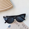Occhiali da sole vintage a gatto per bambini con montatura nera e lenti protettive UV - Montatura Nera Grigio Completo