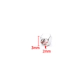 3mm silver faceted stainless steel spacer bead with 2mm hole for DIY jewelry making - Beveled Square Bead / 2.5mm / Steel