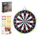 3-in-1 target game set with LED dart board, foam dart gun and sticky balls for kids - LED Light Target Style A (YNQ223)