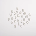 Funkelnde S925 Sterlingsilber Buchstabenanhänger mit Zirkonia-Besatz für DIY Schmuckherstellung - Buchstabe A / Silber