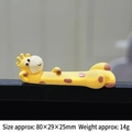 Miniature yellow giraffe display ornament for computer monitor and car dashboard - 80x29x25mm / Giraffe C Lying