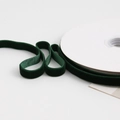 Dark green velvet ribbon on a white spool for Christmas gift wrapping and DIY crafts - Velvet 1cm Green 10 Yards