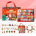 2025 Christmas advent calendar jewelry set with bracelets and 22 festive charms - Style 428 Countdown Calendar