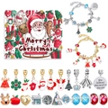 Christmas DIY charm bracelet set with Santa pendants and engraved she believed plaque - Christmas Bell Style