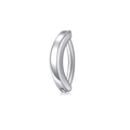 Minimalist silver butterfly navel ring with high-polish stainless steel finish - Silver Curved Clip