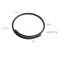 Bracciale rigido in acciaio inox nero intrecciato con terminali a sfera, 60 mm di diametro - Canna di fucile