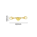 Golden heart magnetic jewelry clasp with lobster buckles and 42mm length measurement - 10# Heart Gold