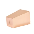 Elegante scatola per popcorn oro rosa con manico a nastro e bordo ondulato decorativo - Oro rosa