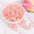 Perline di acrilico rosa opaco per gioielli fai da te su seta bianca - Tondo Rosa Satinato 8mm (110 pezzi)