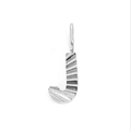 Minimalist silver stainless steel pendant featuring a pleated letter J design - Letter J / Steel Color