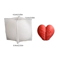 Relief heart-shaped silicone mold with irregular wavy texture for DIY candle making - Design 2 Textured Heart