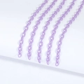 Detailed view of lavender purple acrylic oval links in a parallel vertical display - 38cm Length/5Pcs Pack / Purple