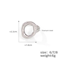 Irregular hollow geometric titanium steel ring in silver finish minimalist design - US 6 / Small / Steel