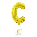 16-inch golden aluminum foil balloon in letter C shape for birthday party decoration - Gold Letter C (With Backing Card)