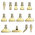 13-piece golden stainless steel heat gun nozzle set for DIY soldering and repair tools - 13 Types Combination