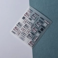 5D embossed nail stickers featuring black and red 'I LOVE YOU' large font phrases - Large Font Lettering Style (FEB-354)
