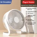 6-inch white USB desktop fan with two-speed control and adjustable wide-angle tilt - 6-inch White