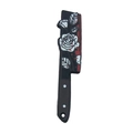 Acrylic blood-stained cleaver pendant with white rose floral print for Halloween DIY - Floral Bloody Knife-19279