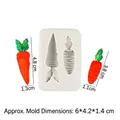Carrot shaped silicone mold for fondant DIY with different size carrot crafts - Style 4 / Gray
