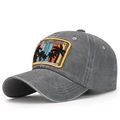 Berretto da baseball in cotone lavato grigio scuro con ricamo Hawaiian Dreaming - Regolabile / Grigio chiaro
