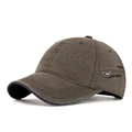 Vintage olive green washed cotton baseball cap with embroidered side details and logo - Adjustable / Army Green