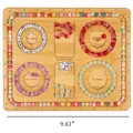 Bamboo bead design board with four circular tracks and storage slots for DIY bracelets - 4 Bracelet Slots 20/24cm (248g)