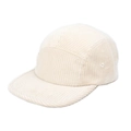 Detailed view of beige corduroy camper hat with metal eyelets and flat brim style - 55-61cm(Adjustable) / Beige