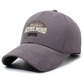 Dark grey cotton baseball cap with vintage 1978 embroidery and active mind lettering - Adjustable / Gray