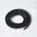 4mm zwarte tennis ketting met drierijige zinklegering en zwarte zirkonia steen - Zwart / 8 inch (20cm)