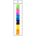 Colorful bear-shaped stackable highlighter pens in a clear hang-hole plastic bag - Bag Packaging / Transparent Bear Shape