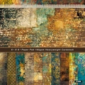 Retro 6x6 inch scrapbook paper pad 160gsm with vintage artistic collage patterns - 21006 24 Images