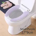 Copriwater adesivo viola in velluto lavabile, dimensioni ridotte 37x9cm per il bagno di casa - 2 Pezzi / Viola
