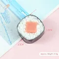 PVC sushi roll keychain charm with realistic rice and seaweed texture, 3.5cm wide - Square Sushi Roll (No Hook)