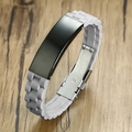 Piastra Nera Cinturino in Silicone Grigio Stile Semplice
