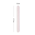 Double-sided half-moon nail file in pink and white 17.7cm x 1.8cm professional tool - No Logo Round End