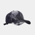 Detail of tie-dye baseball cap featuring black and white patterns and adjustable back strap - Adjustable / Black Gray White Tie-Dye (1#色)